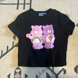 Care Bears ribbed cropped shirt.